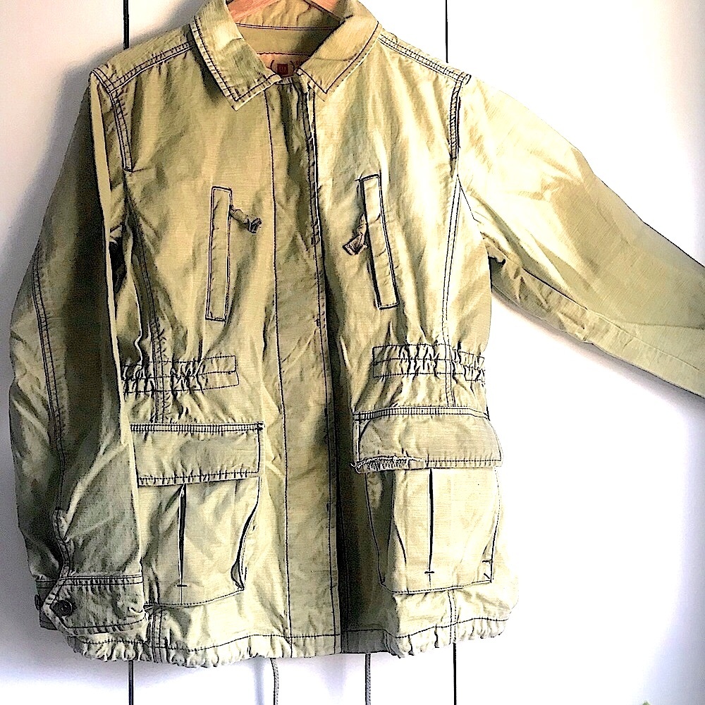GAP Military Anorak Green Field Jacket with Batik details